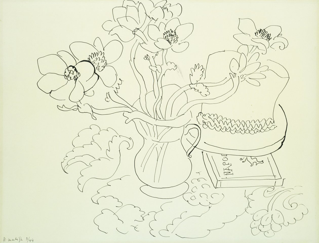 Vaso de anémonas de Henri Matisse