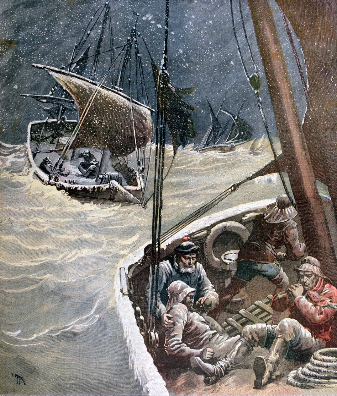 Pescadores de Terra Nova, 1892 de Henri Meyer
