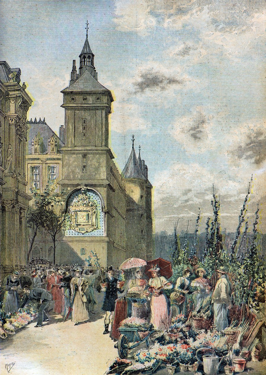 Mercado de flores de Paris de Henri Meyer