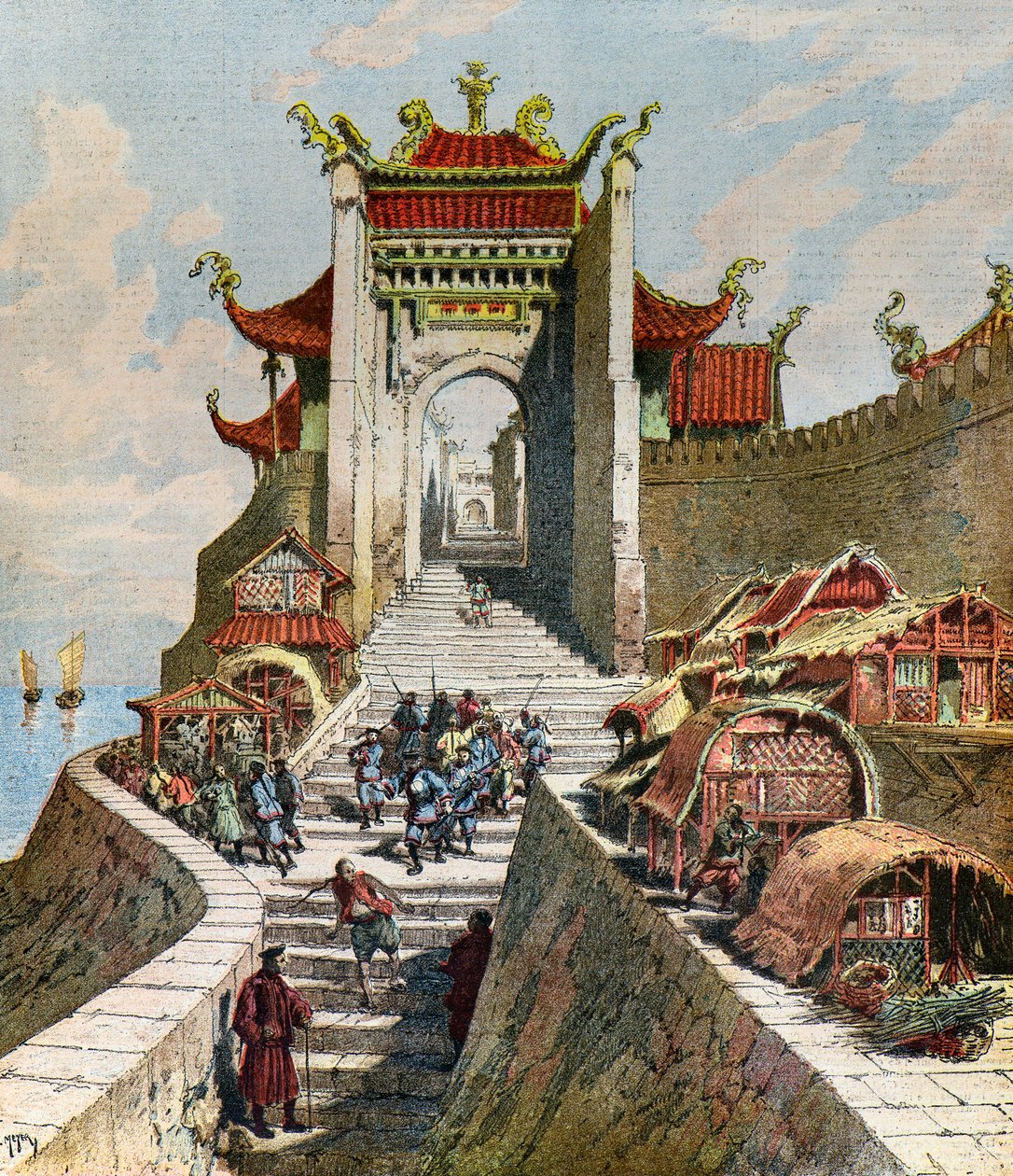 Vista da Porta de Xangai de Henri Meyer