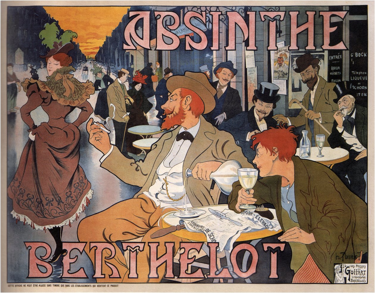 Absinto Berthelot, 1898 de Henri Thiriet