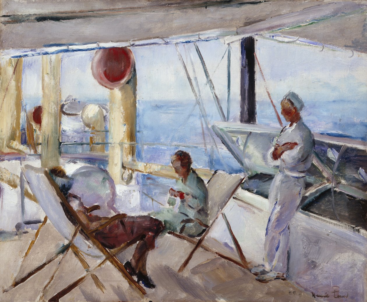 No convés (óleo sobre tela) de Henrik Lund