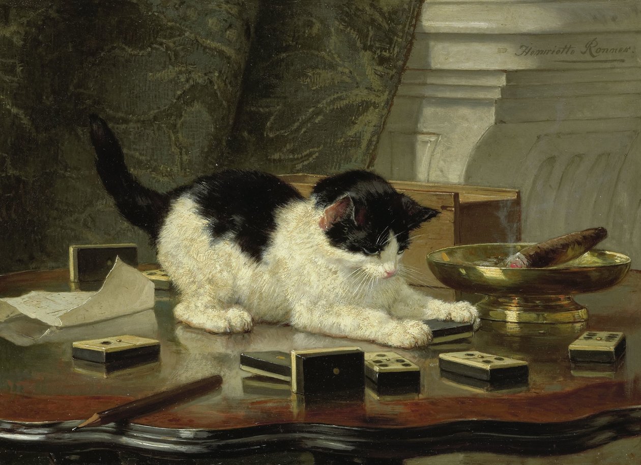 O gato em jogo de Henriëtte Ronner