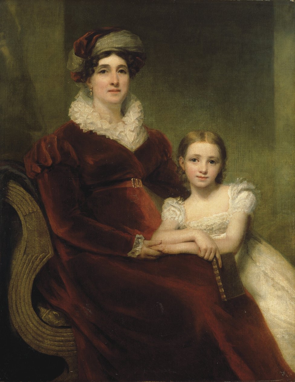 Retrato duplo da Sra. Alexander Allan com a neta, Matilda de Henry Raeburn