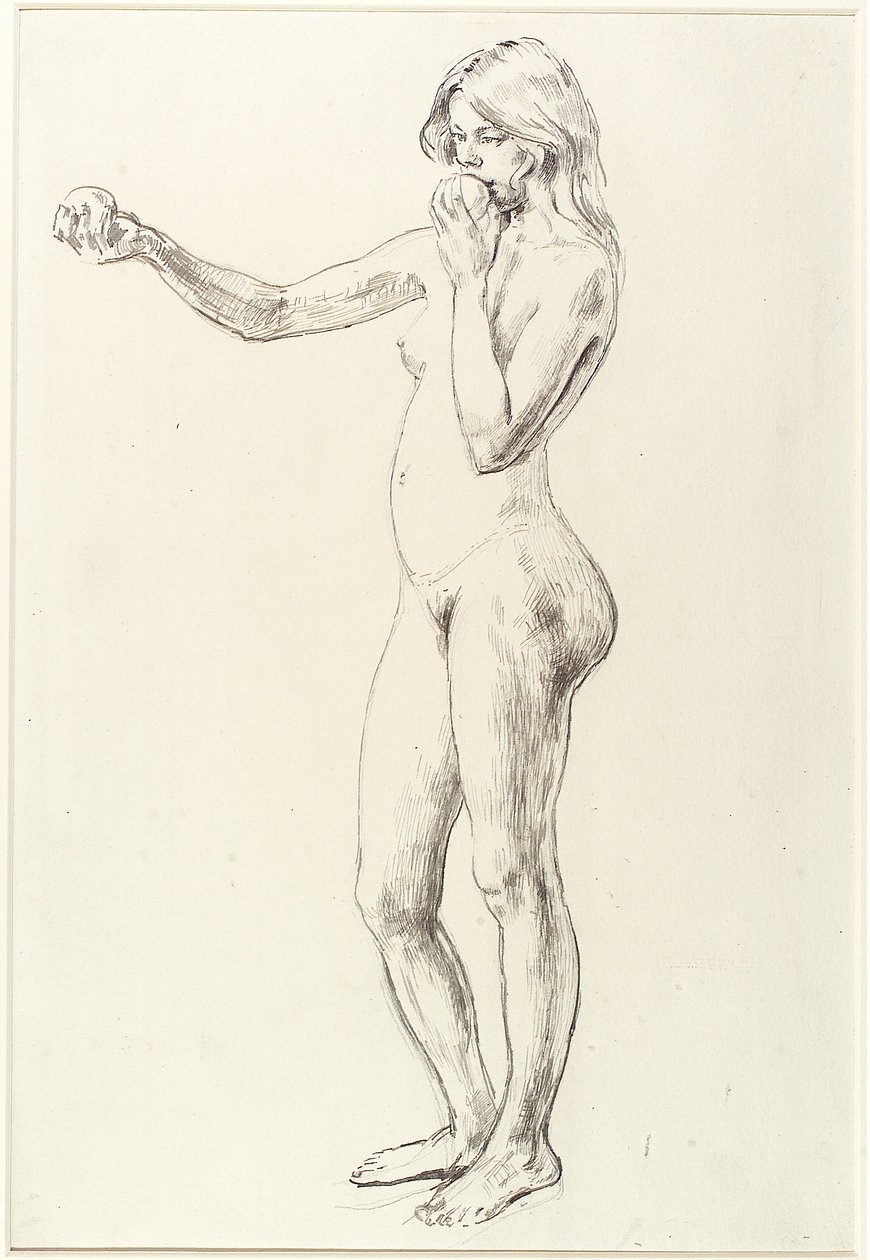 Garota nua em pé de Henry Tonks