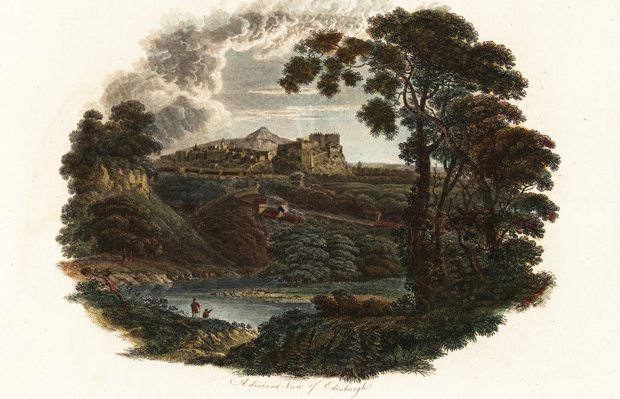 Uma visão distante de Edimburgo de Henry (after) Raeburn