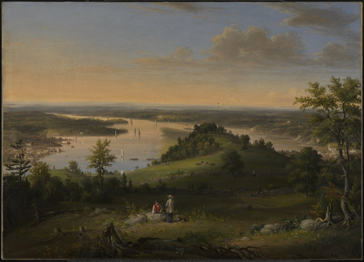 Cena no rio Hudson, 1849 de Henry Ary