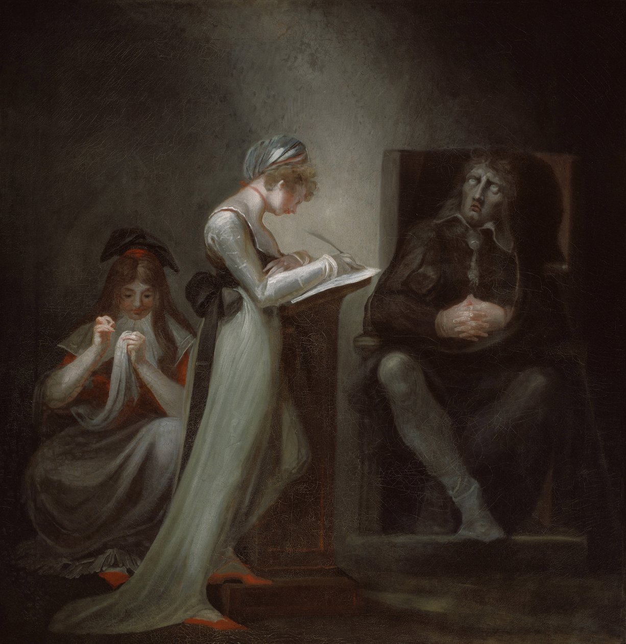 Milton ditando para sua filha, 1794 de Johann Heinrich Füssli