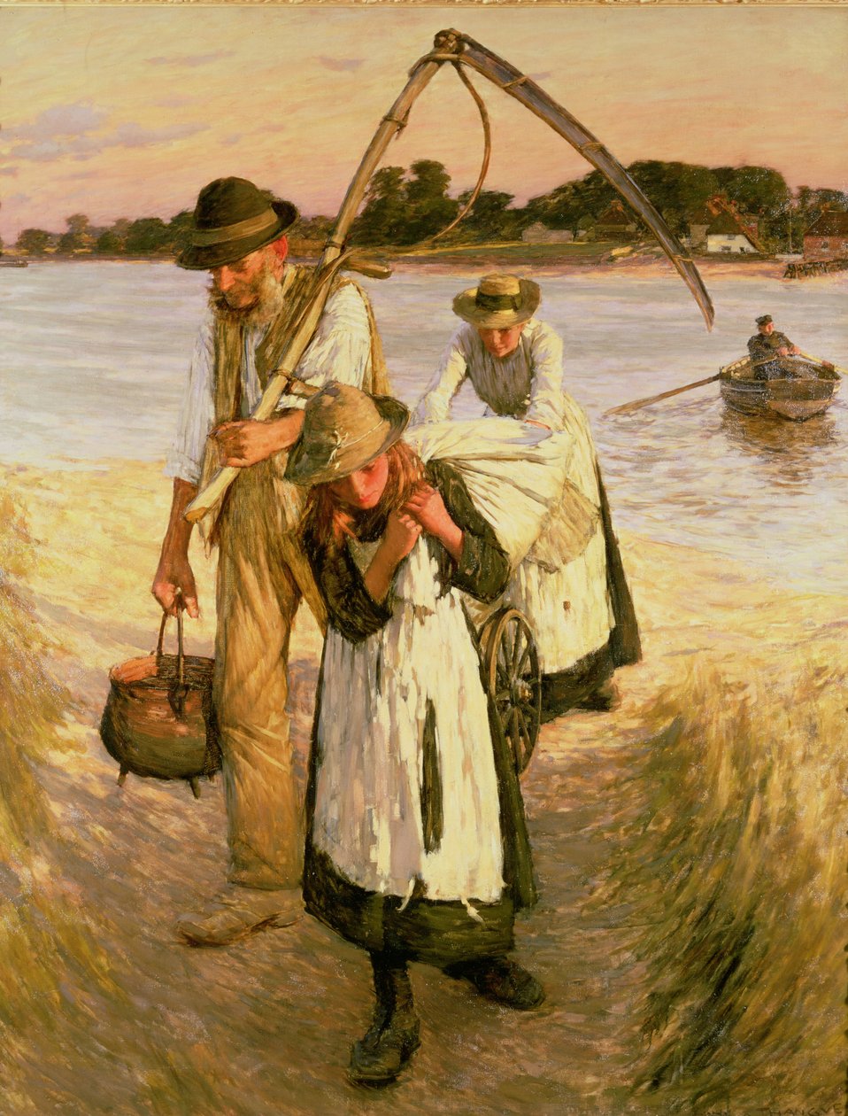 Trabalhadores rurais migrantes (família) de Henry Herbert La Thangue