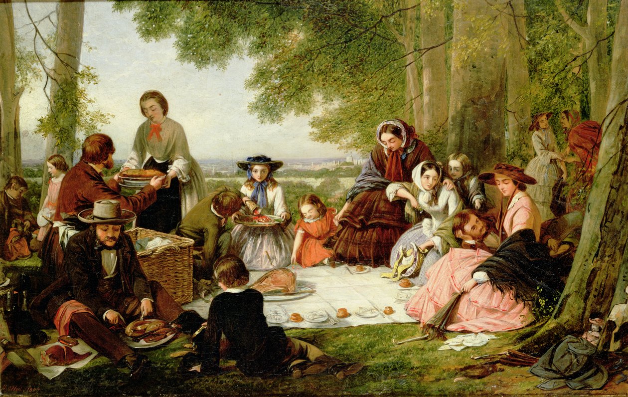 Um piquenique, 1857 de Henry Nelson ONeil