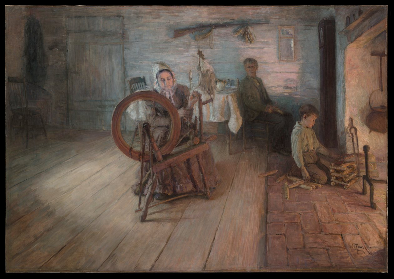 Spinning By Firelight de Henry Ossawa Tanner