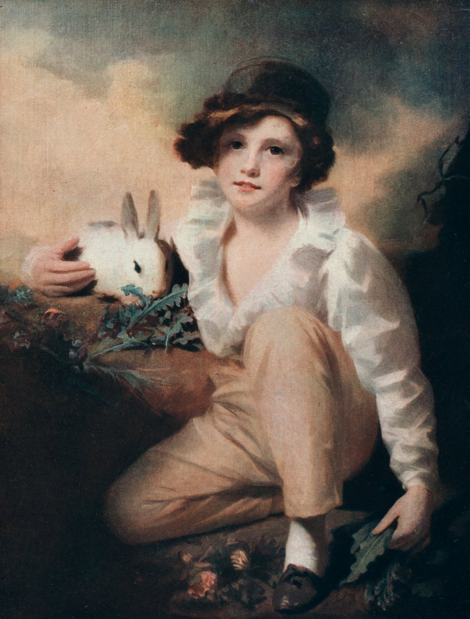 Menino com coelho, c1814 1912. de Henry Raeburn