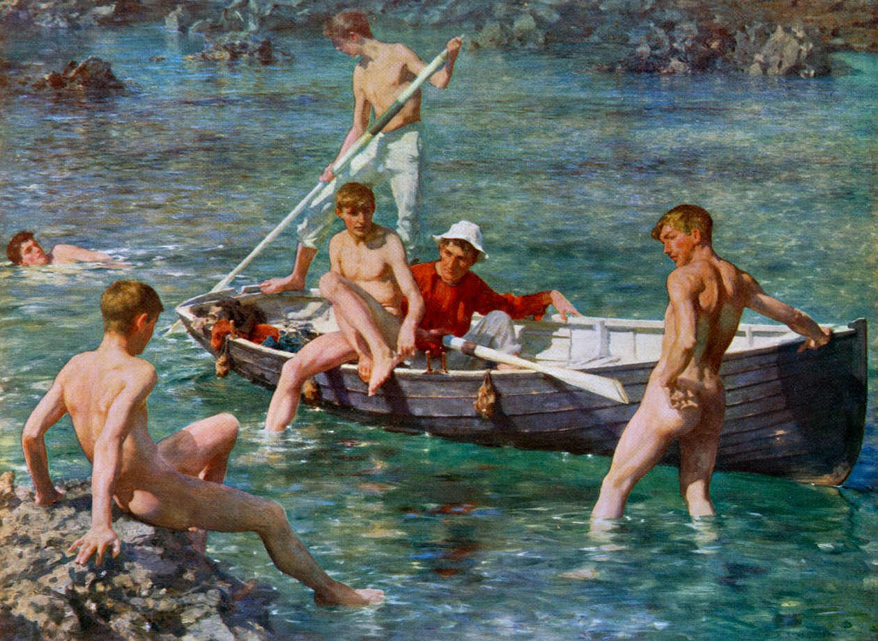 Ruby, Gold e Malaquita, 1902, 1912. de Henry Scott Tuke