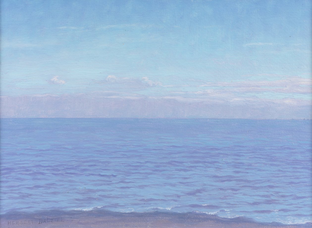 O Mar (óleo sobre papel) de Herbert Dalziel