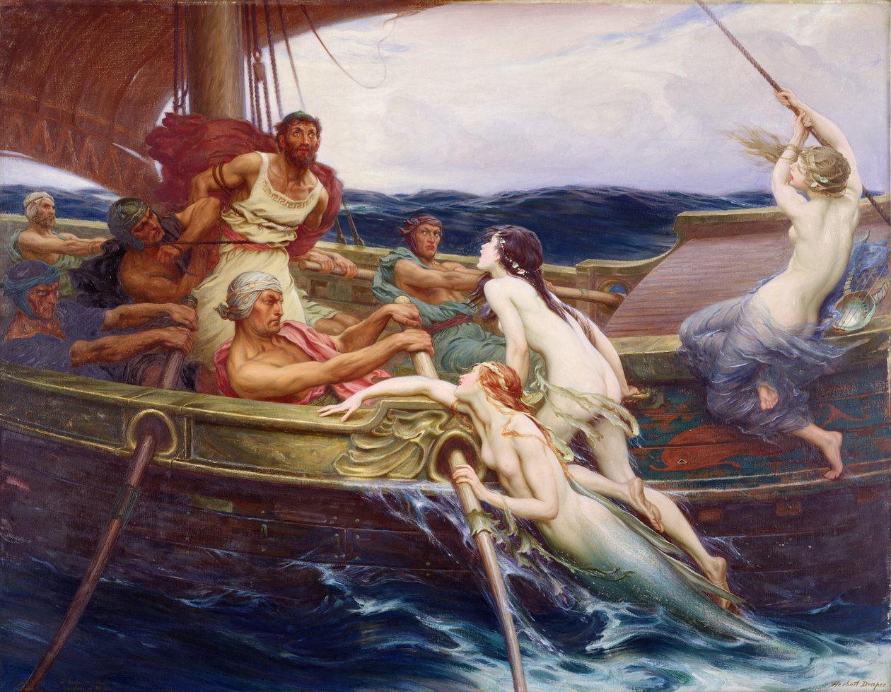 Ulisses e as sereias de Herbert James Draper