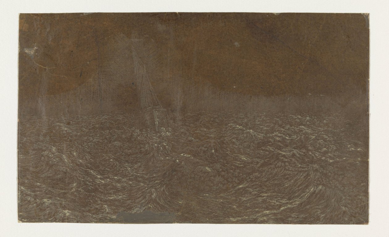 Navio em águas agitadas de Hercules Segers