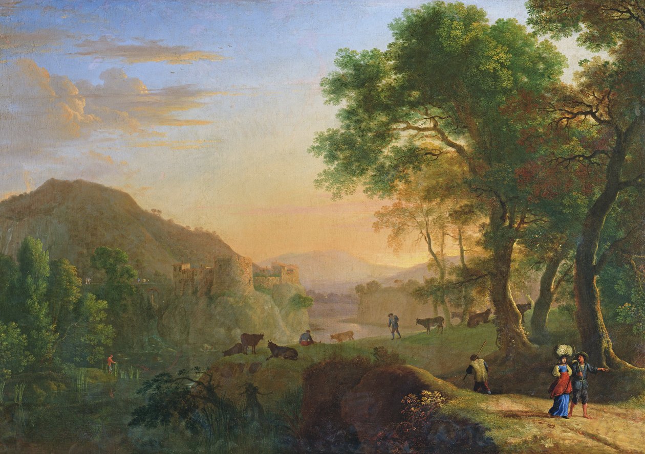 Sol poente, itália de Herman van Swanevelt