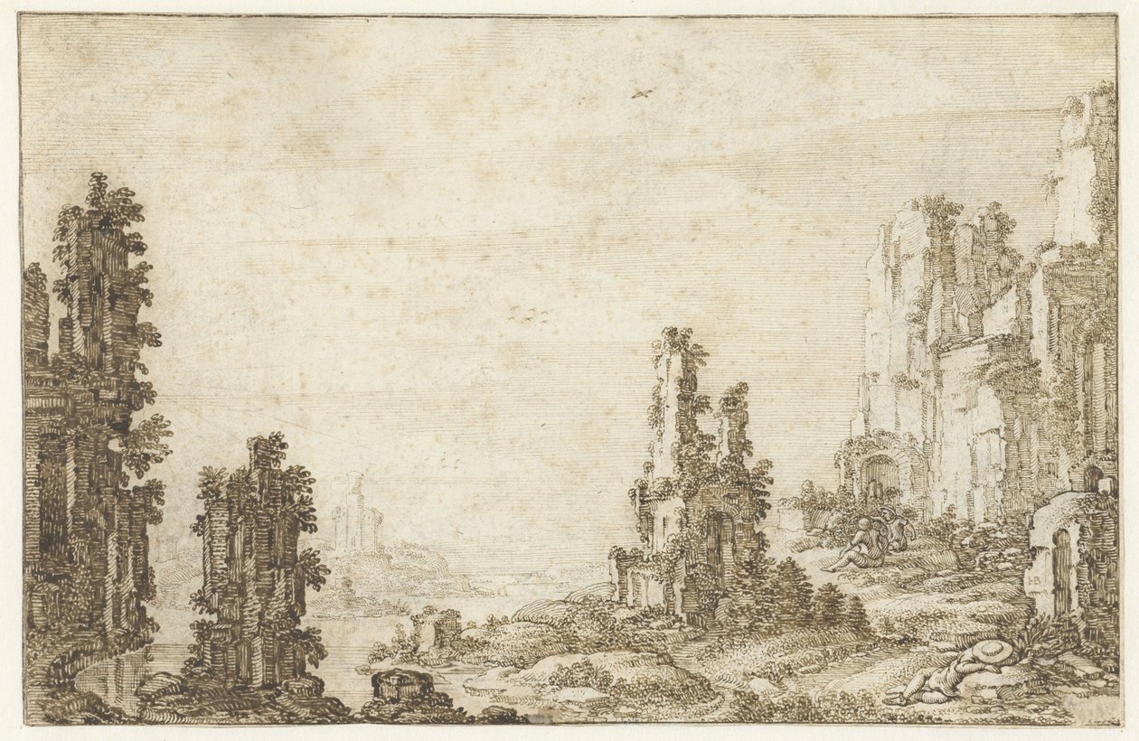 Paisagem com ruínas de Herman Breckerveld
