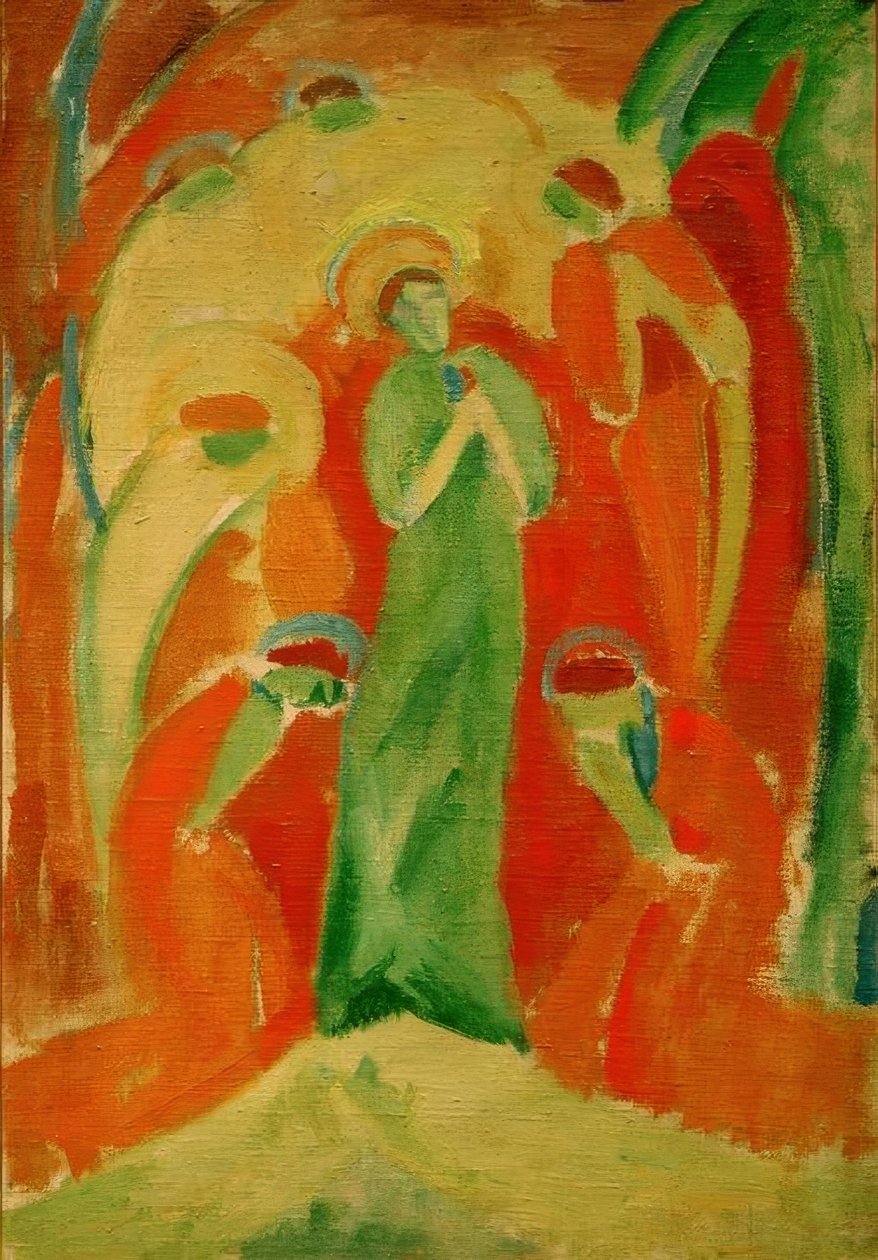 Santos adorados por anjos de Hermann Stenner