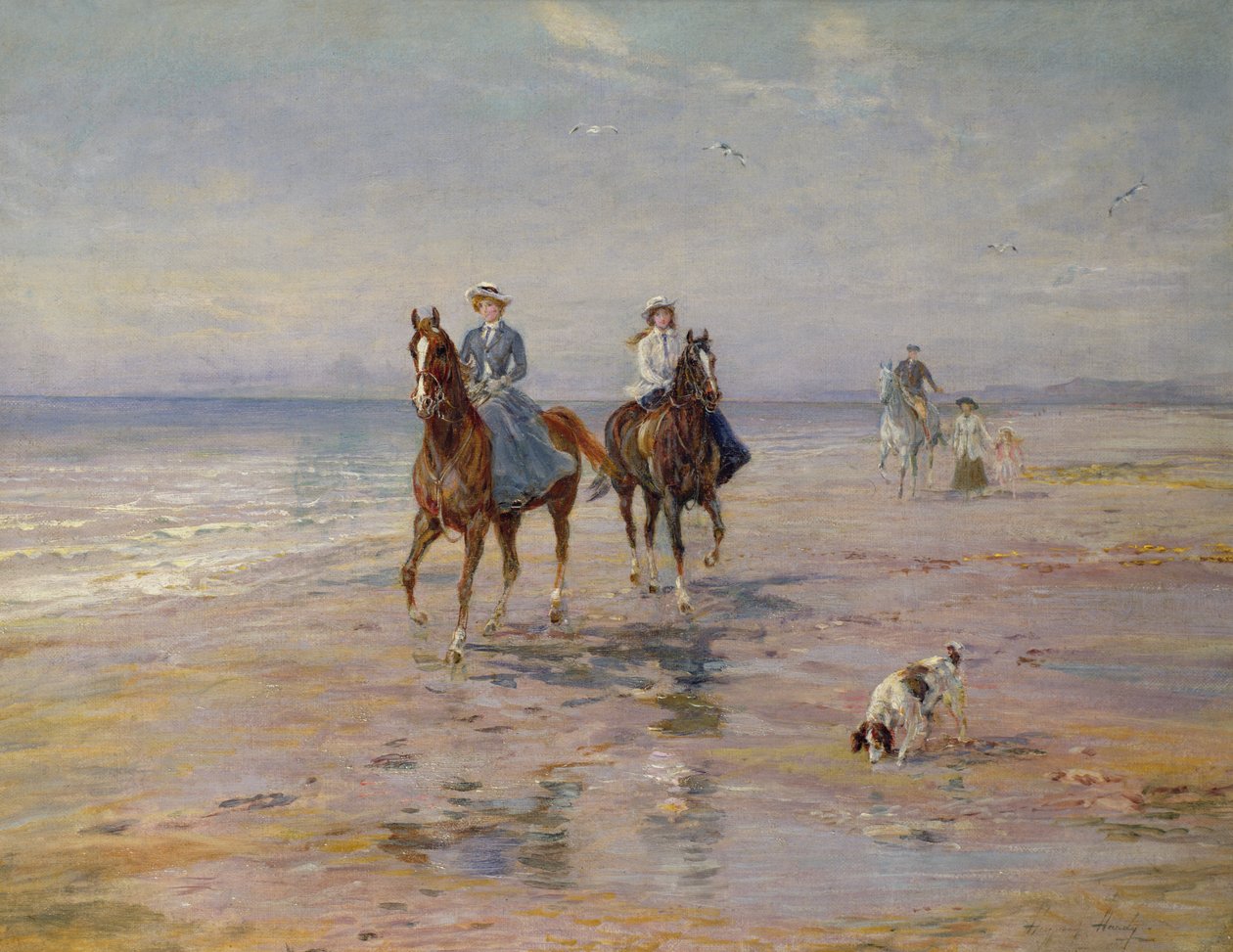 Um passeio na praia, Dublin de Heywood Hardy
