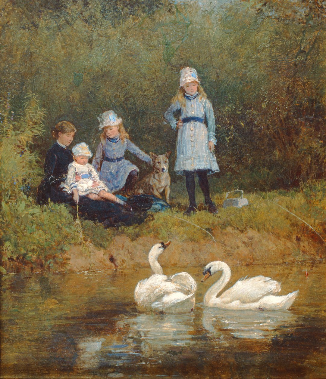 Assistindo os cisnes de Heywood Hardy