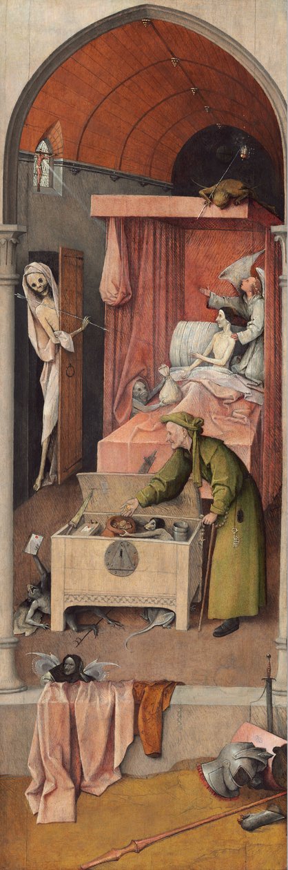 Morte e o avarento de Hieronymus Bosch