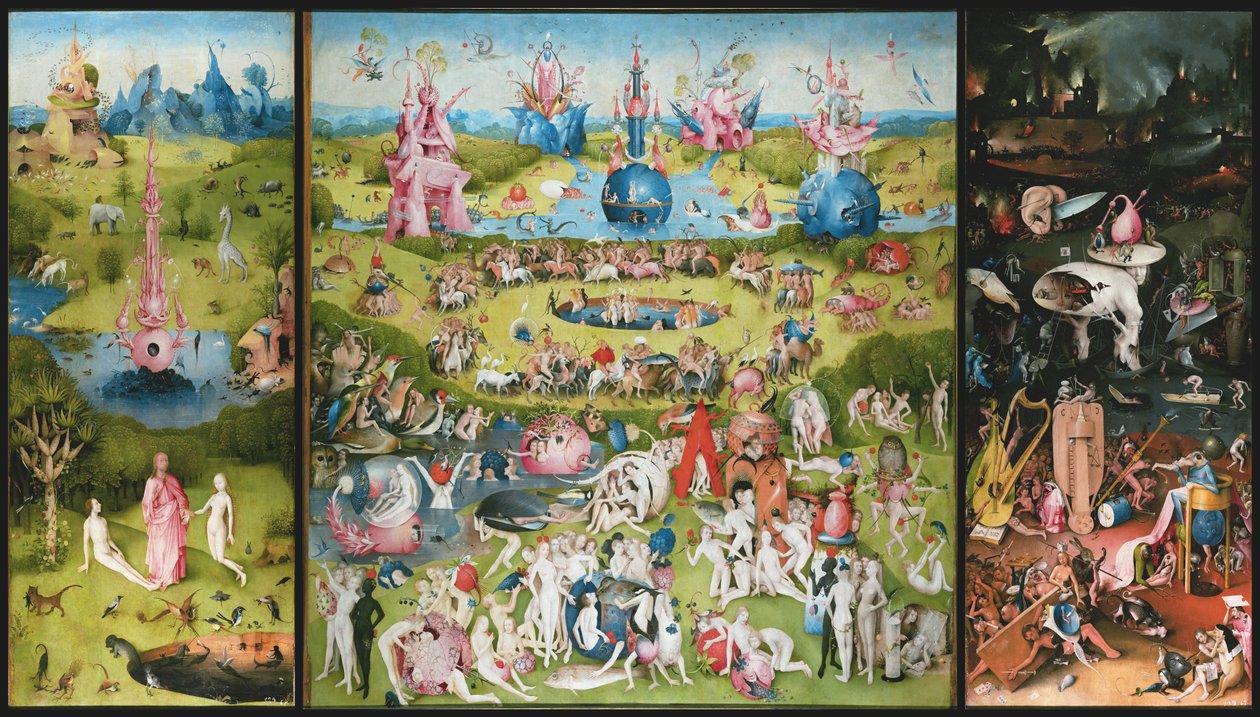 O Jardim das Delícias Terrenas, 1490-1500 de Hieronymus Bosch