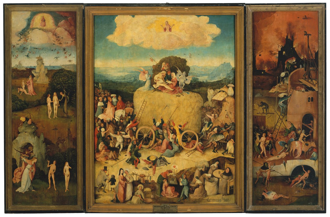 O tríptico de Haywain de Hieronymus Bosch