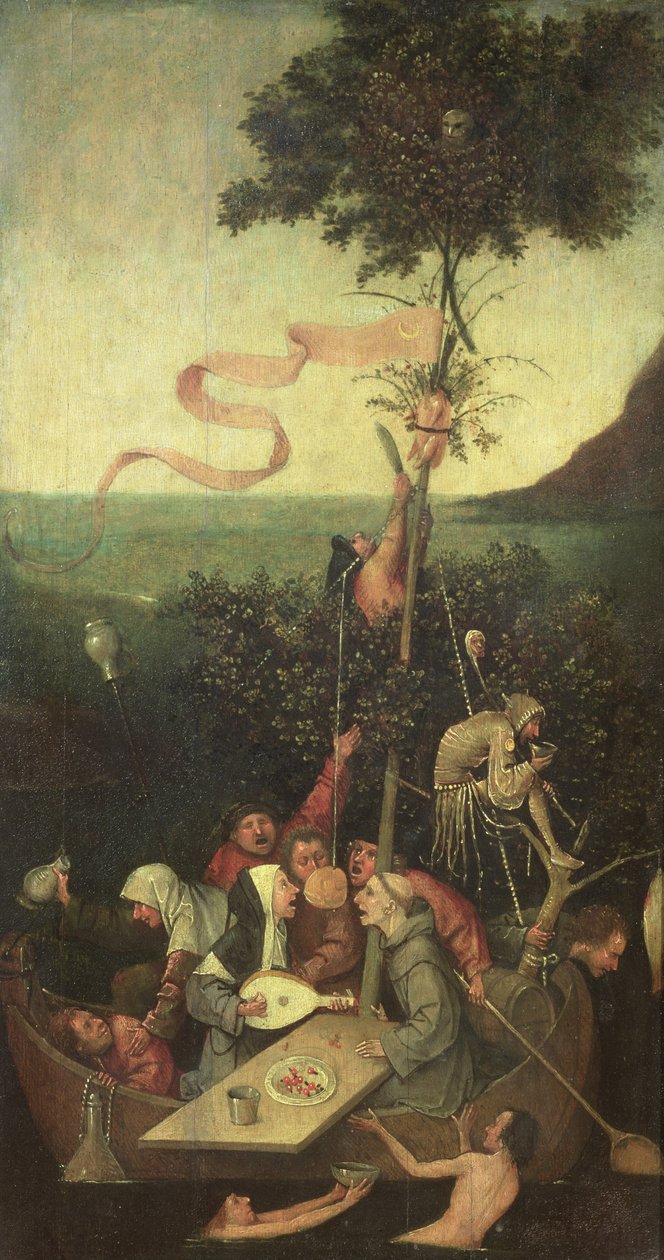 O navio dos tolos, c.1500 de Hieronymus Bosch