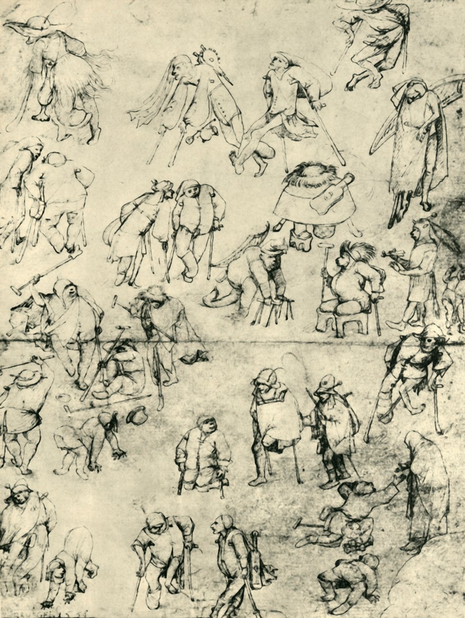 Mendigos, século 15-16, 1943 de Hieronymus Bosch