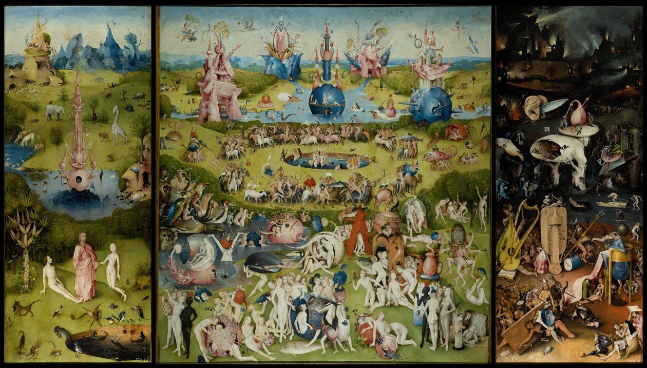 O Jardim das Delícias Terrenas, 1490-1500 de Hieronymus Bosch