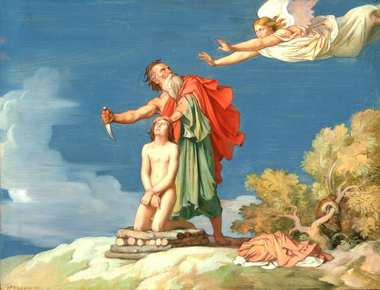 O Sacrifício de Isaac de Hippolyte Flandrin