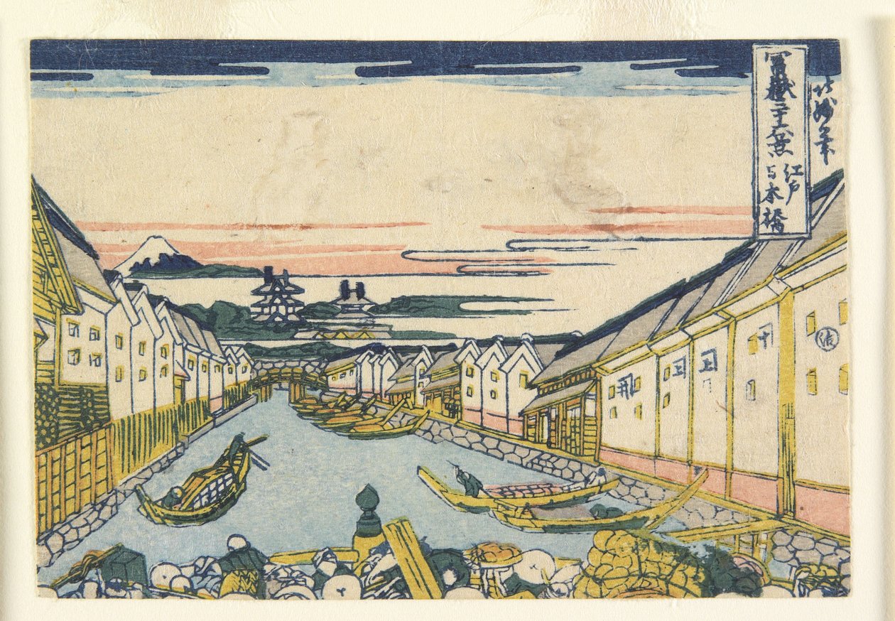 Ponte Nihonbashi em Edo, 1835-40 de Hokumyō