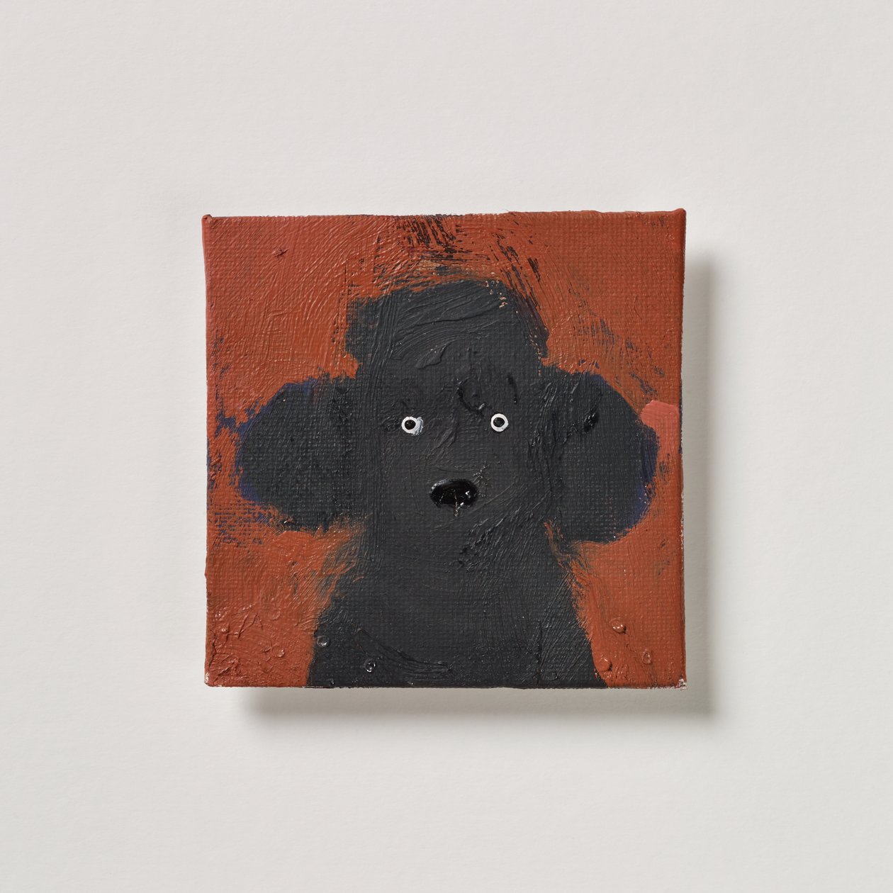 Caniche preto, 2020 (óleo sobre tela) de Holly Frean