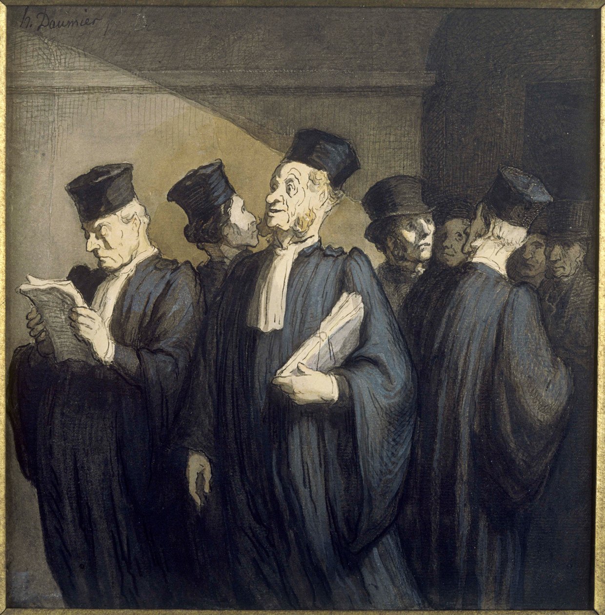 Antes da audiência de Honoré Daumier