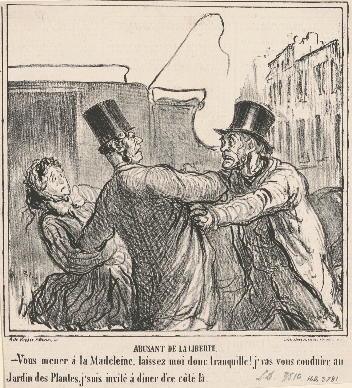 Abusando da liberdade de Honoré Daumier