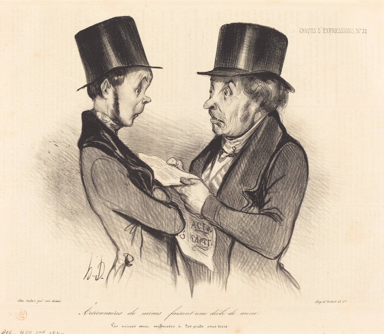 Acionistas da mina... de Honoré Daumier