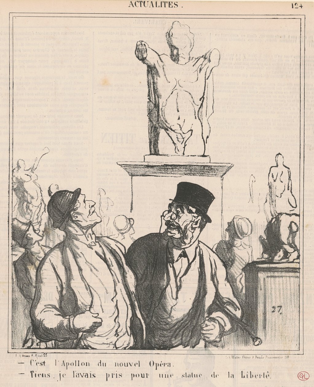 É o Apollo da nova ópera de Honoré Daumier