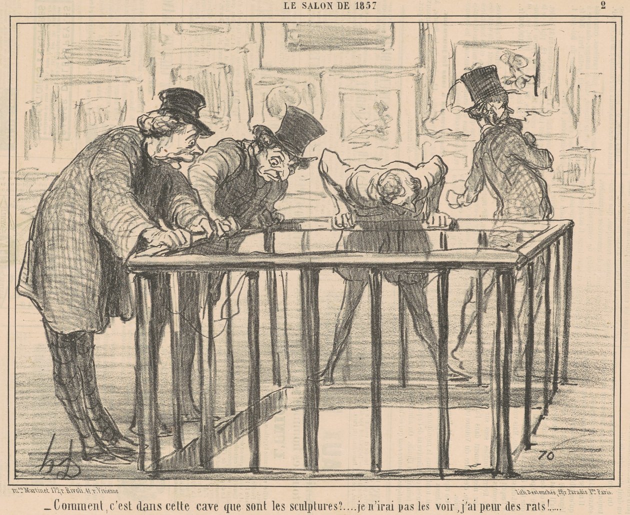 Como, é nesta adega que... de Honoré Daumier