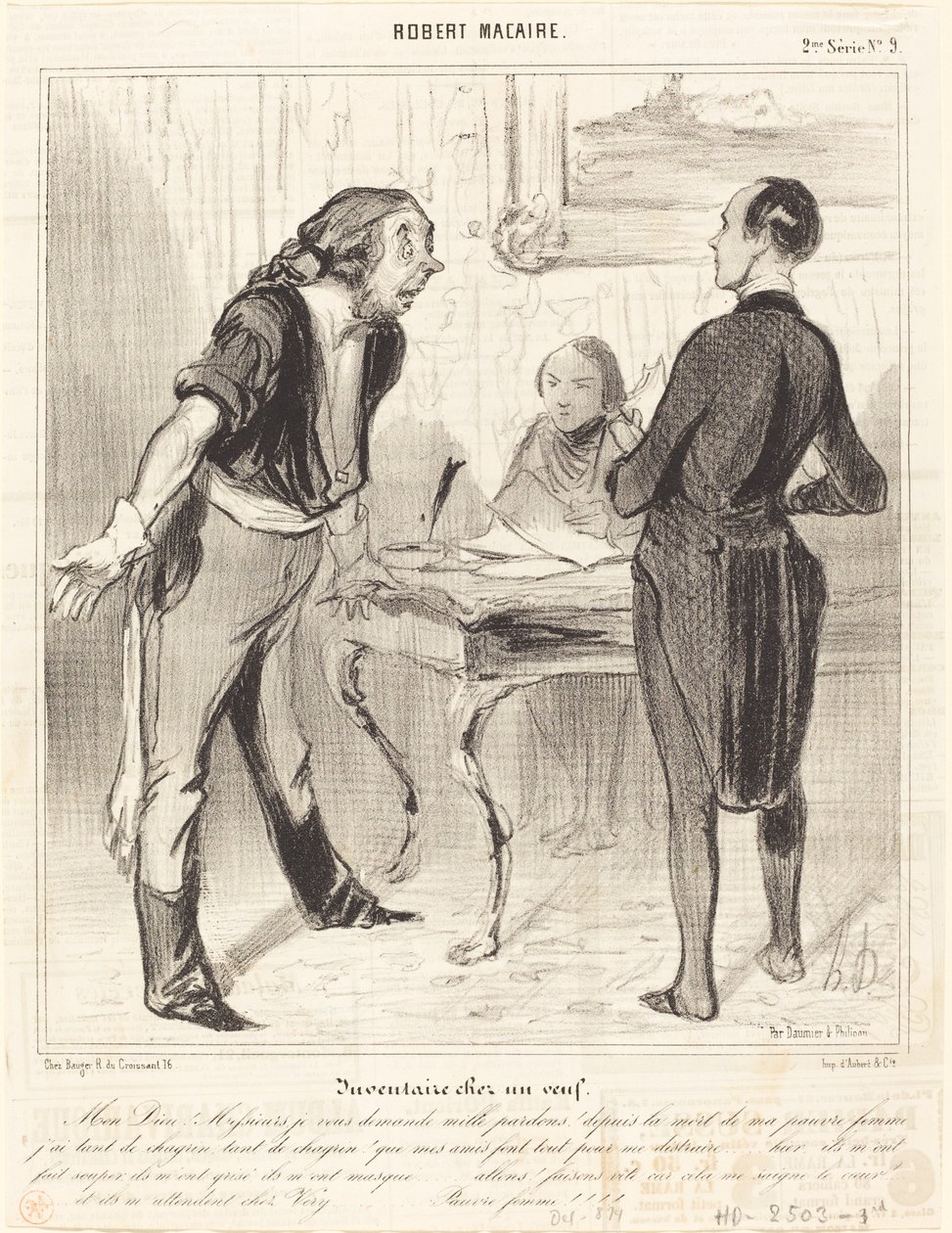 Inventaire chez un veuf de Honoré Daumier