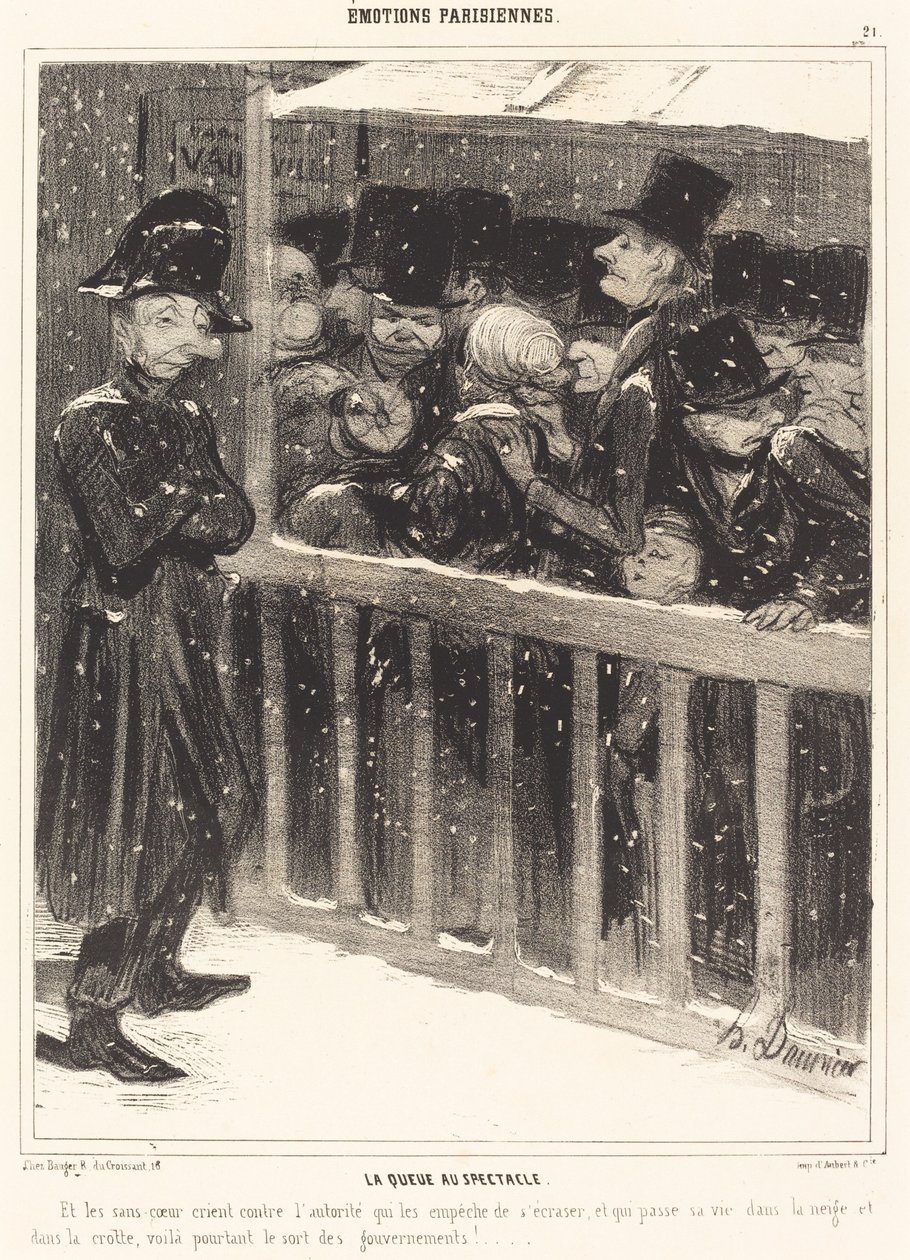 A fila do show de Honoré Daumier