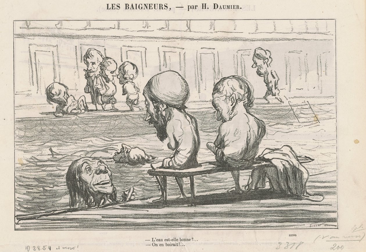 A água é boa? ... / Água cheia de Honoré Daumier