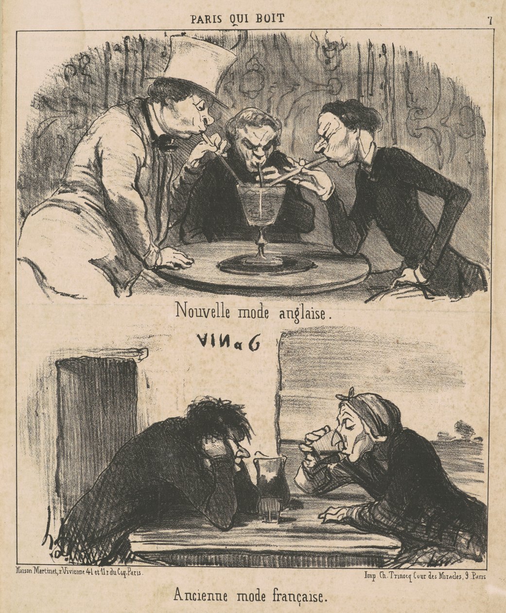 Nova moda inglesa de Honoré Daumier