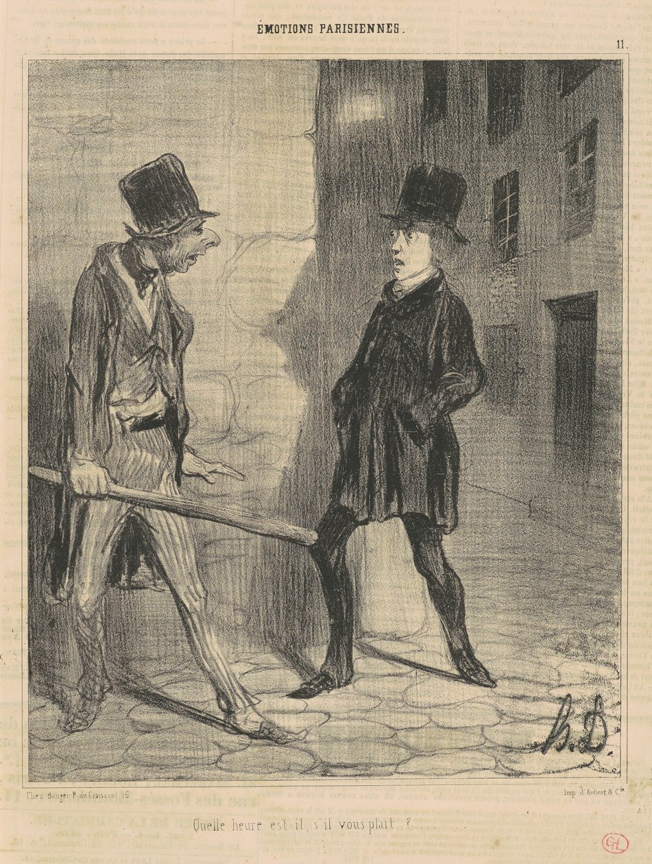Que horas são, por favor?... de Honoré Daumier