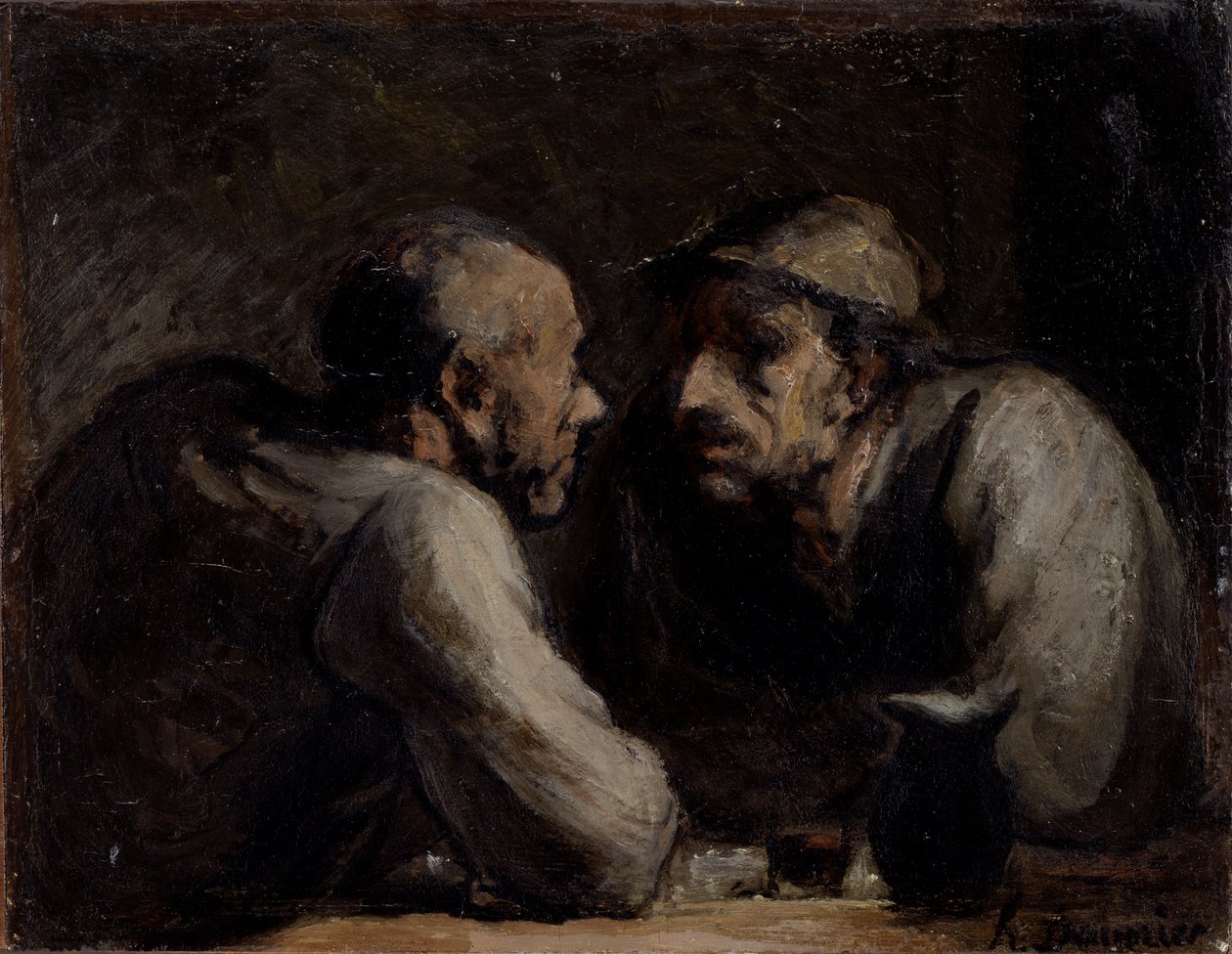 Dois bebedores de Honoré Daumier