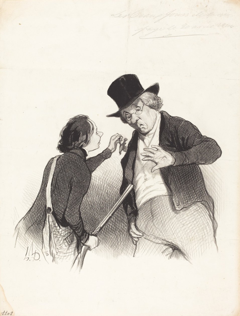 Um começo na caça de Honoré Daumier