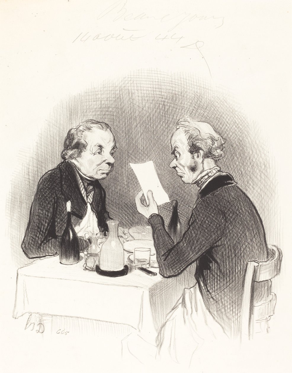 Un Diner Maigre de Honoré Daumier