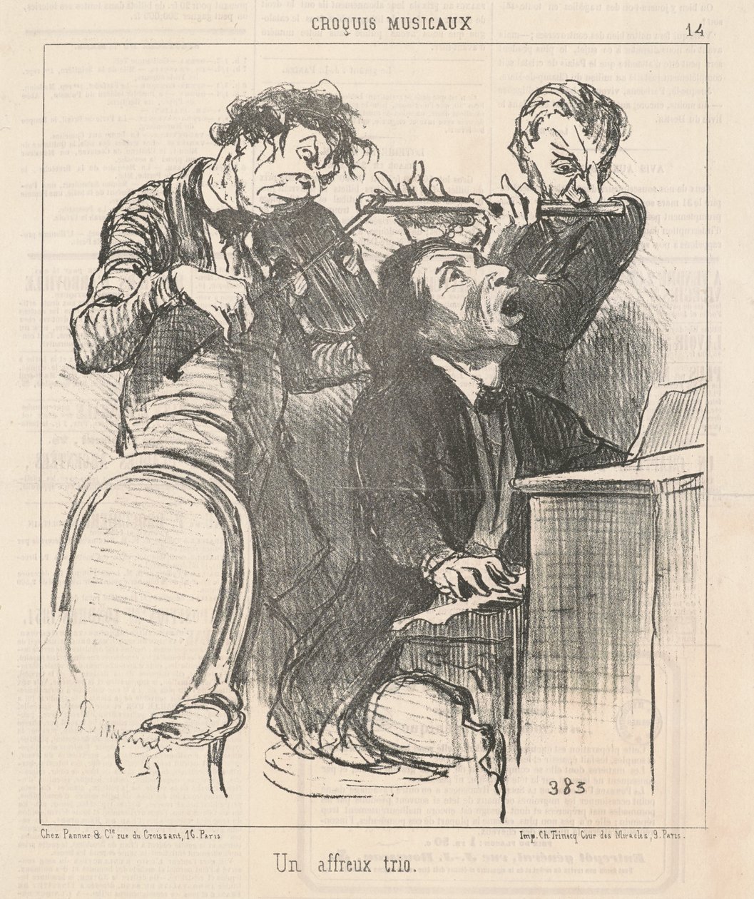 Um trio terrível de Honoré Daumier