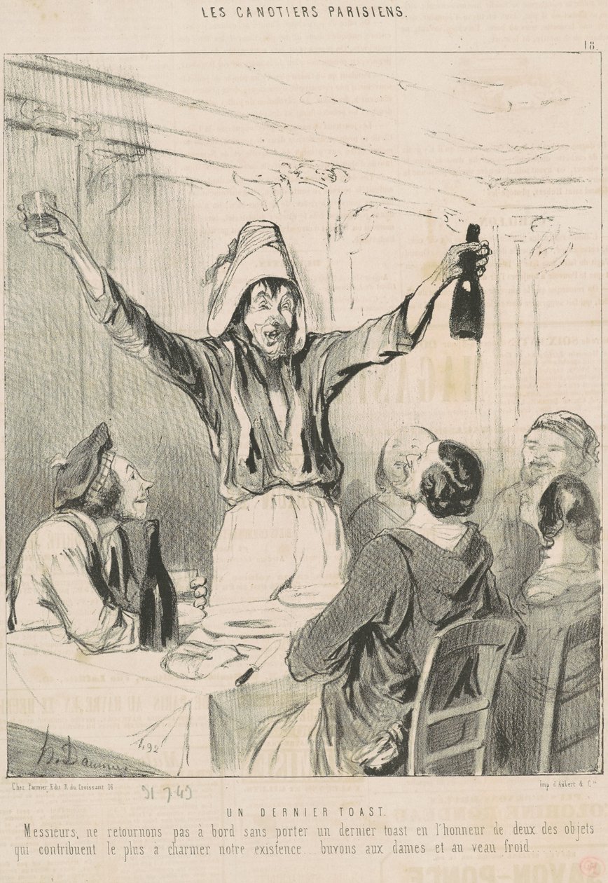 Um último brinde de Honoré Daumier