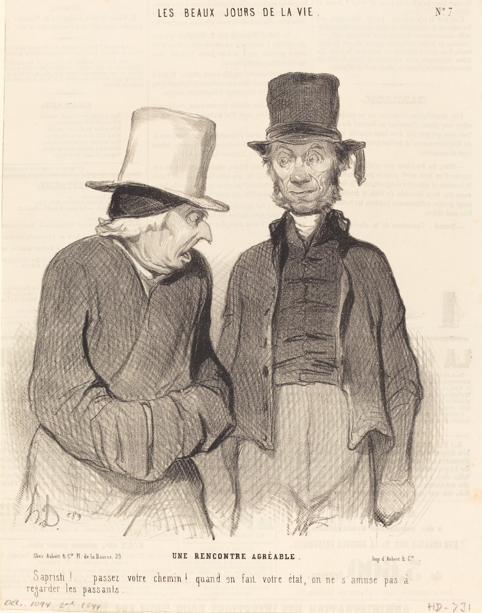 Une Rencontre agréable de Honoré Daumier